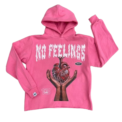 No Feelings Hoodies | Pink