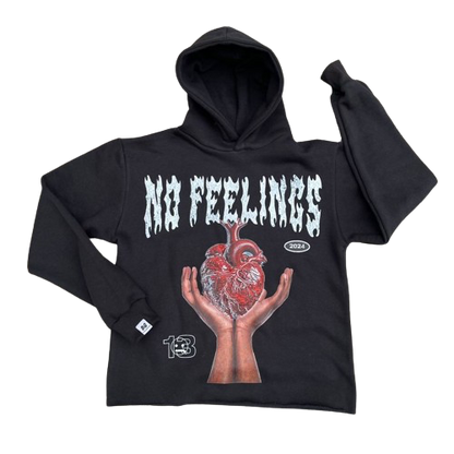 No Feelings Hoodies | Black