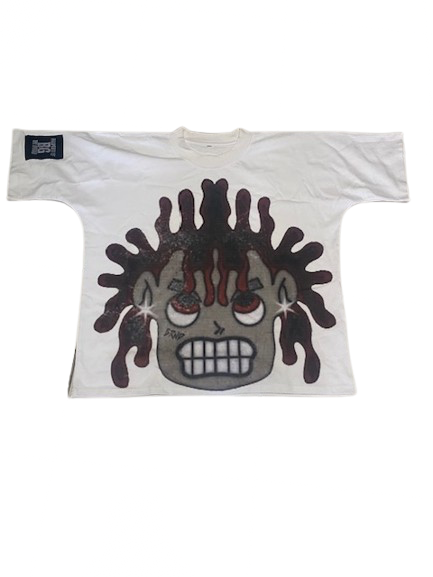 Boxy BIG FACE Tee | White