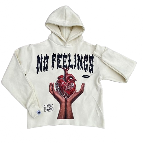 No Feelings Hoodies | Cream