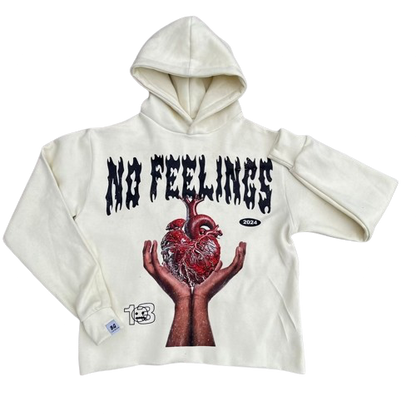 No Feelings Hoodies | Cream
